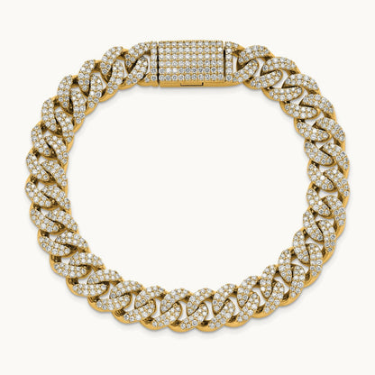 4mm Pavé Cuban Link Bracelet, 6.25 ct tw Lab-Grown Diamond