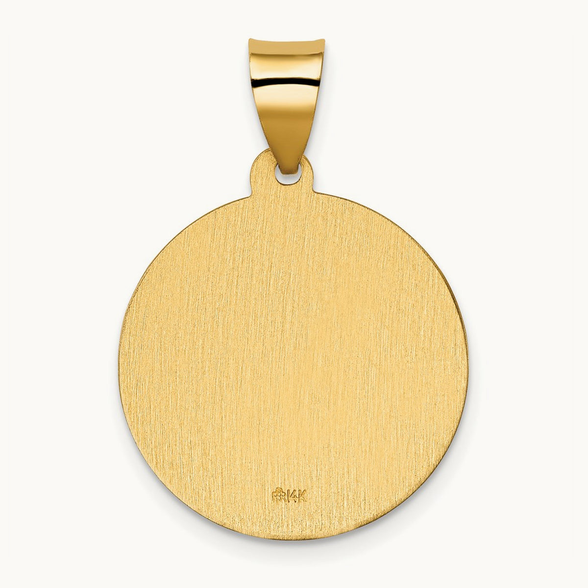 Polished / Satin Hollow Spanish St. Jude Thaddeus Medal, 14K