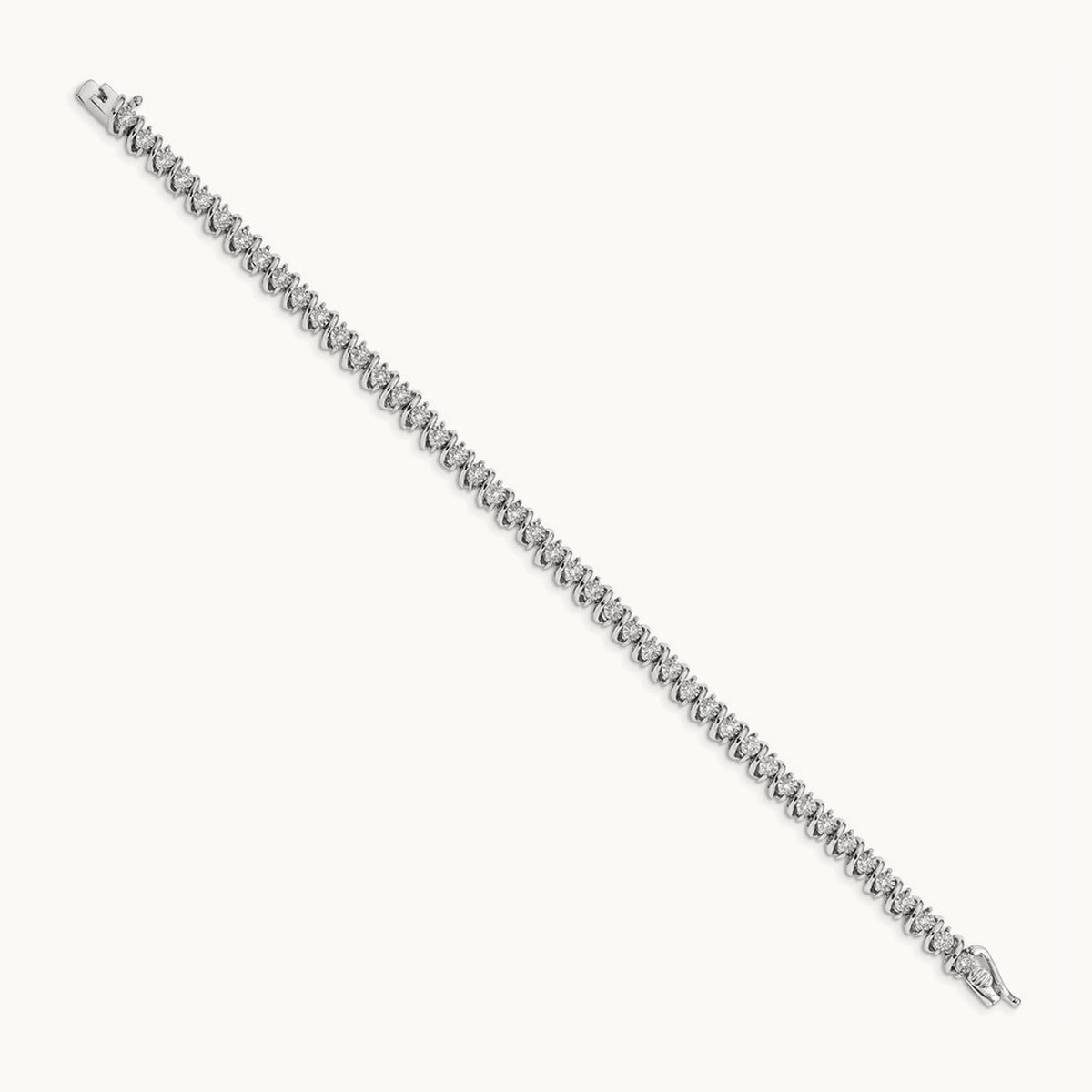 Diamond Bracelet, 14K White Gold