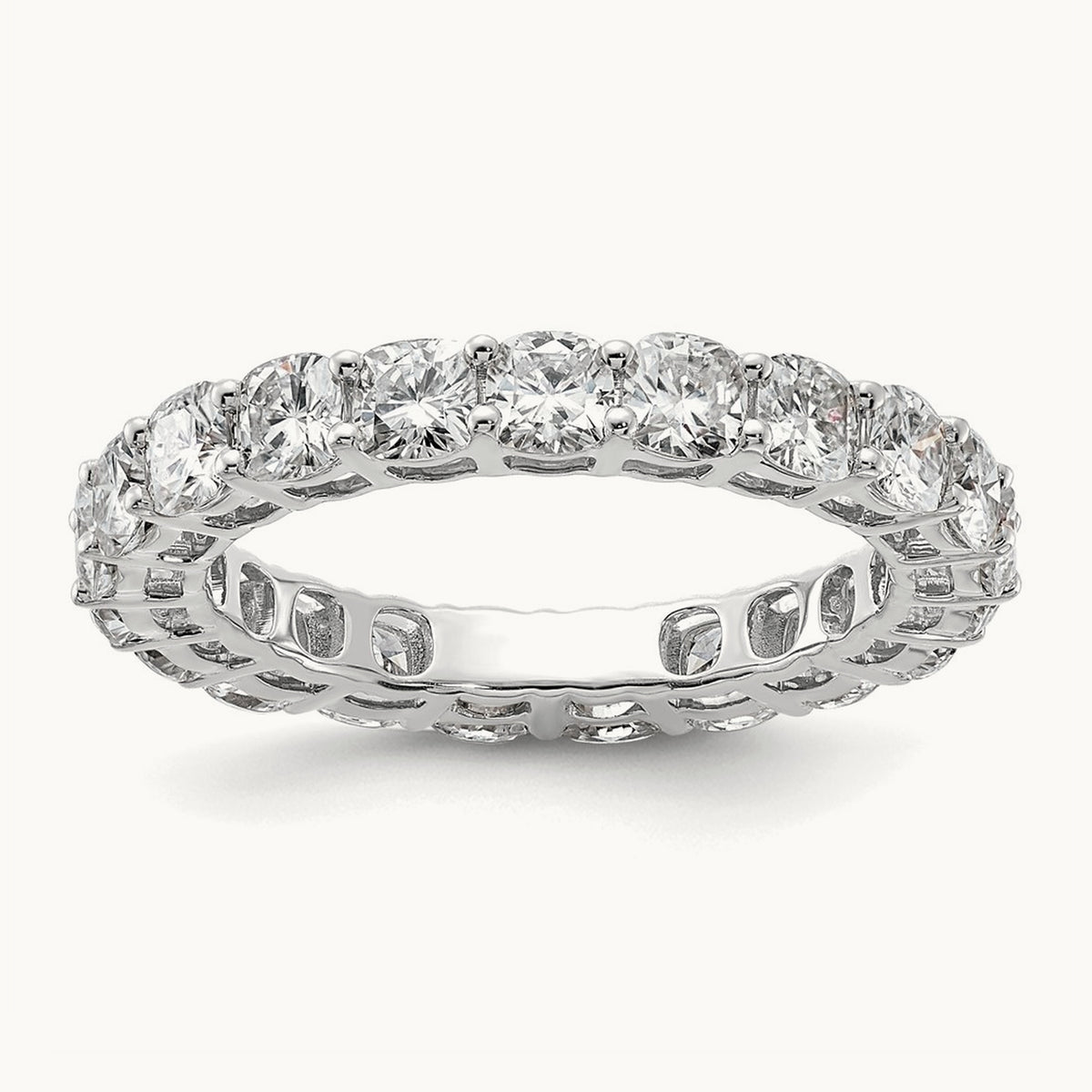 Cushion Eternity Band, 3.50 ct tw Lab-Grown Diamond — 14K White Gold