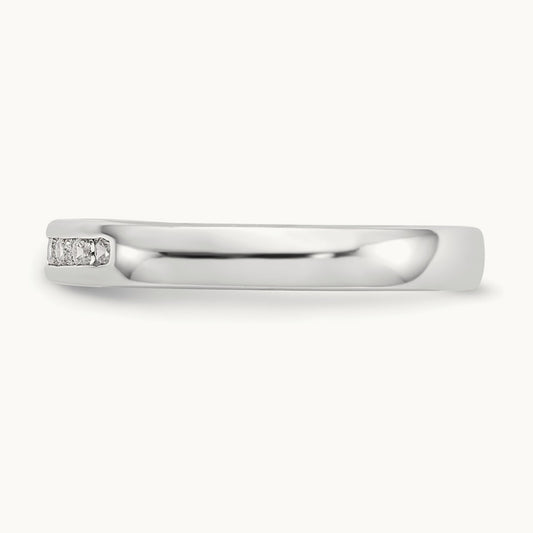10-Stone Diamond Channel Band, 14K White Gold