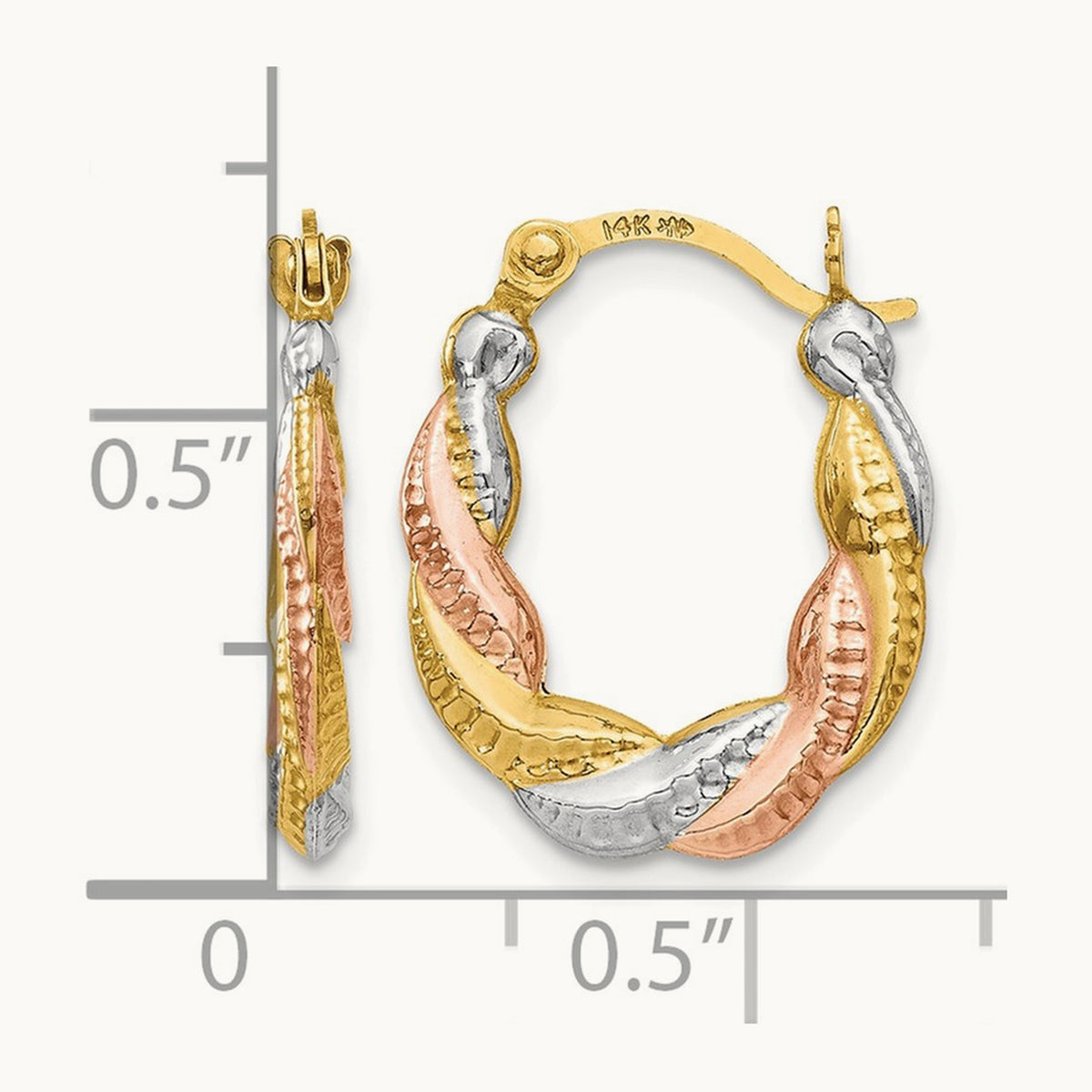 & and Hollow Scalloped Hoop Earrings — photo set