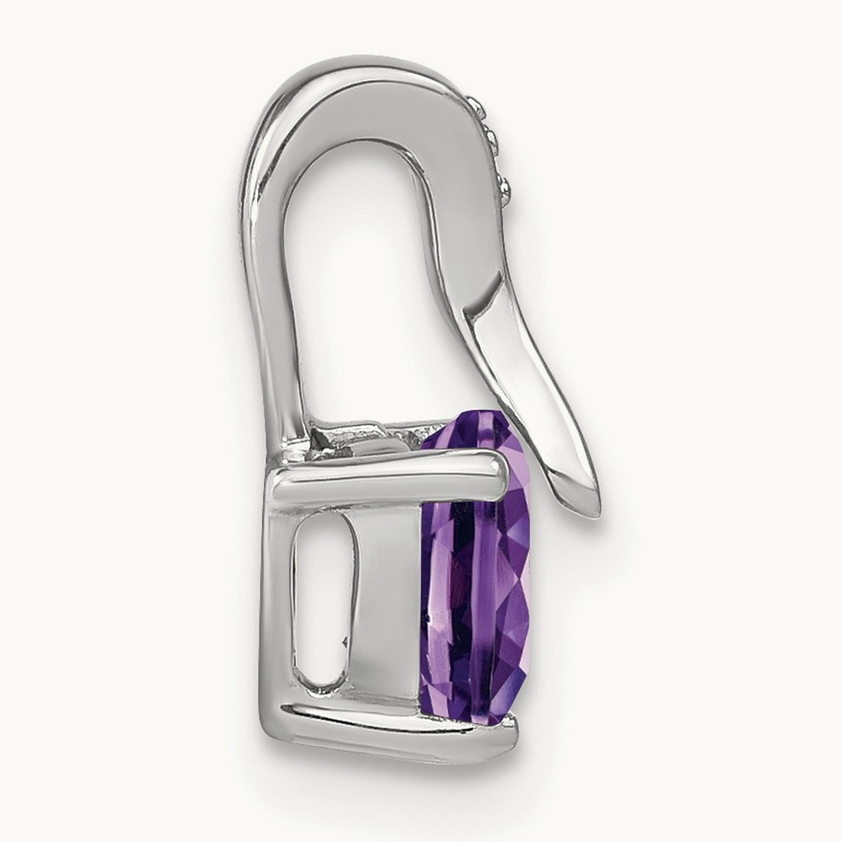 Amethyst and Diamond Heart Pendant — photo set