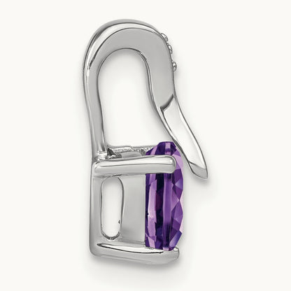 Amethyst and Diamond Heart Pendant — photo set