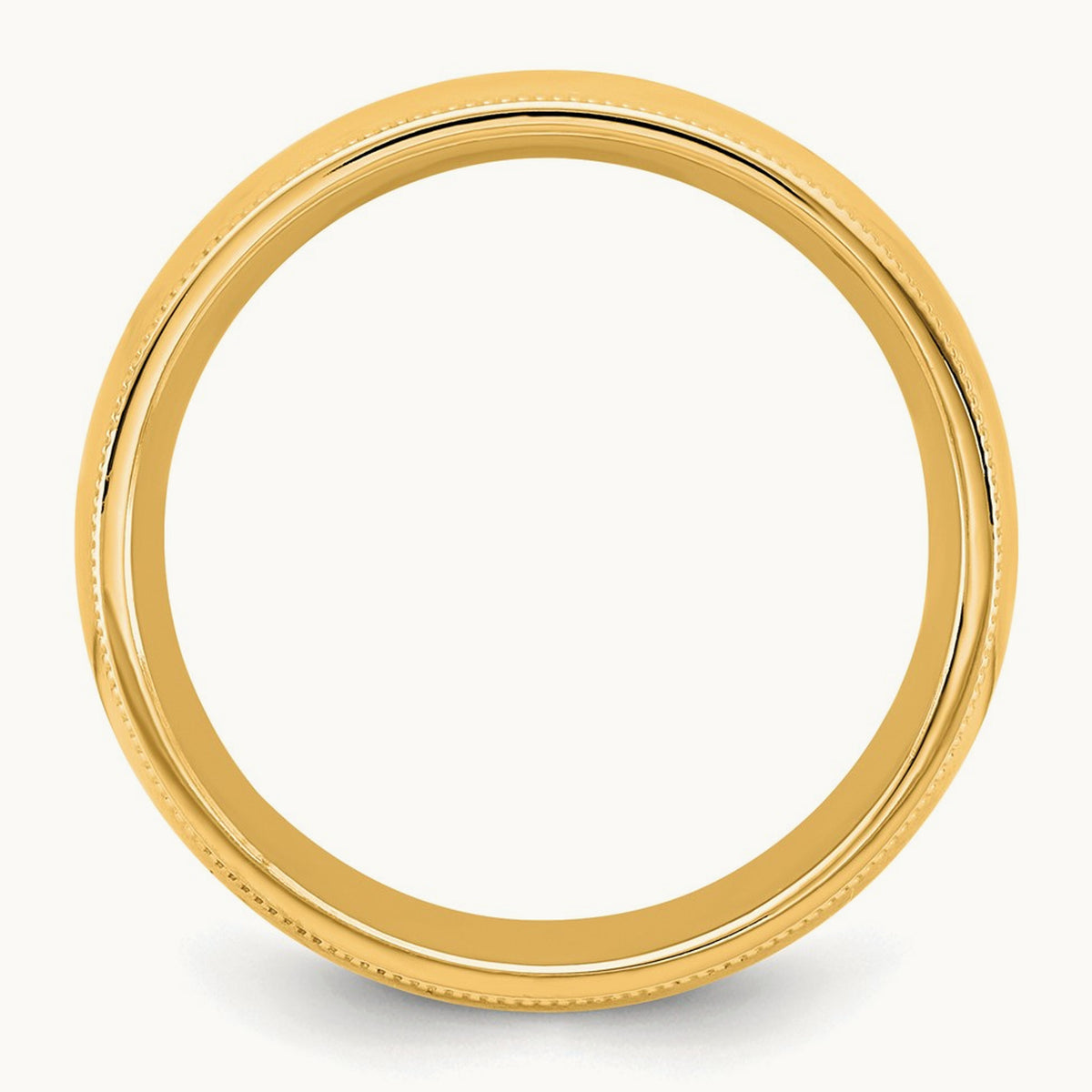 Milgrain Comfort Fit Band — 14K Yellow Gold, 6.5mm