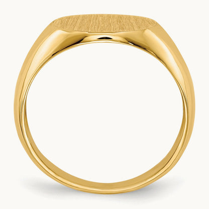 Open Back Mens Signet Ring — photo set