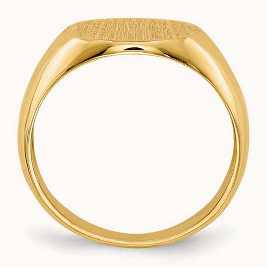Open Back Mens Signet Ring — photo set