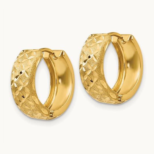 Hinged Hoop Earrings, 5mm, 14K