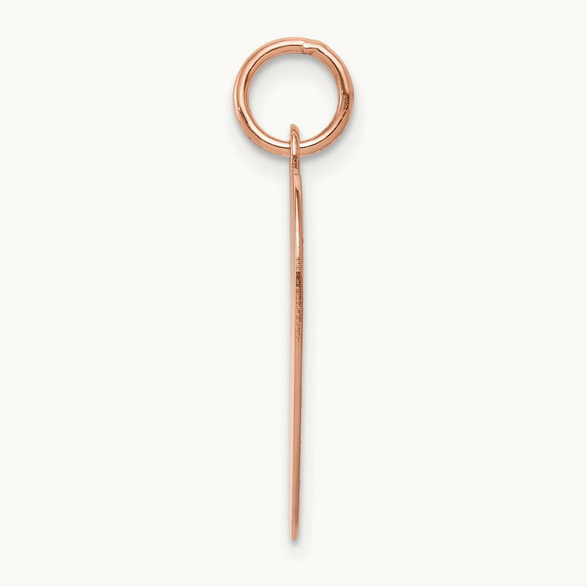 Plain .018 Gauge Engraveable Heart Disc Charm — 14K Rose Gold, 24mm