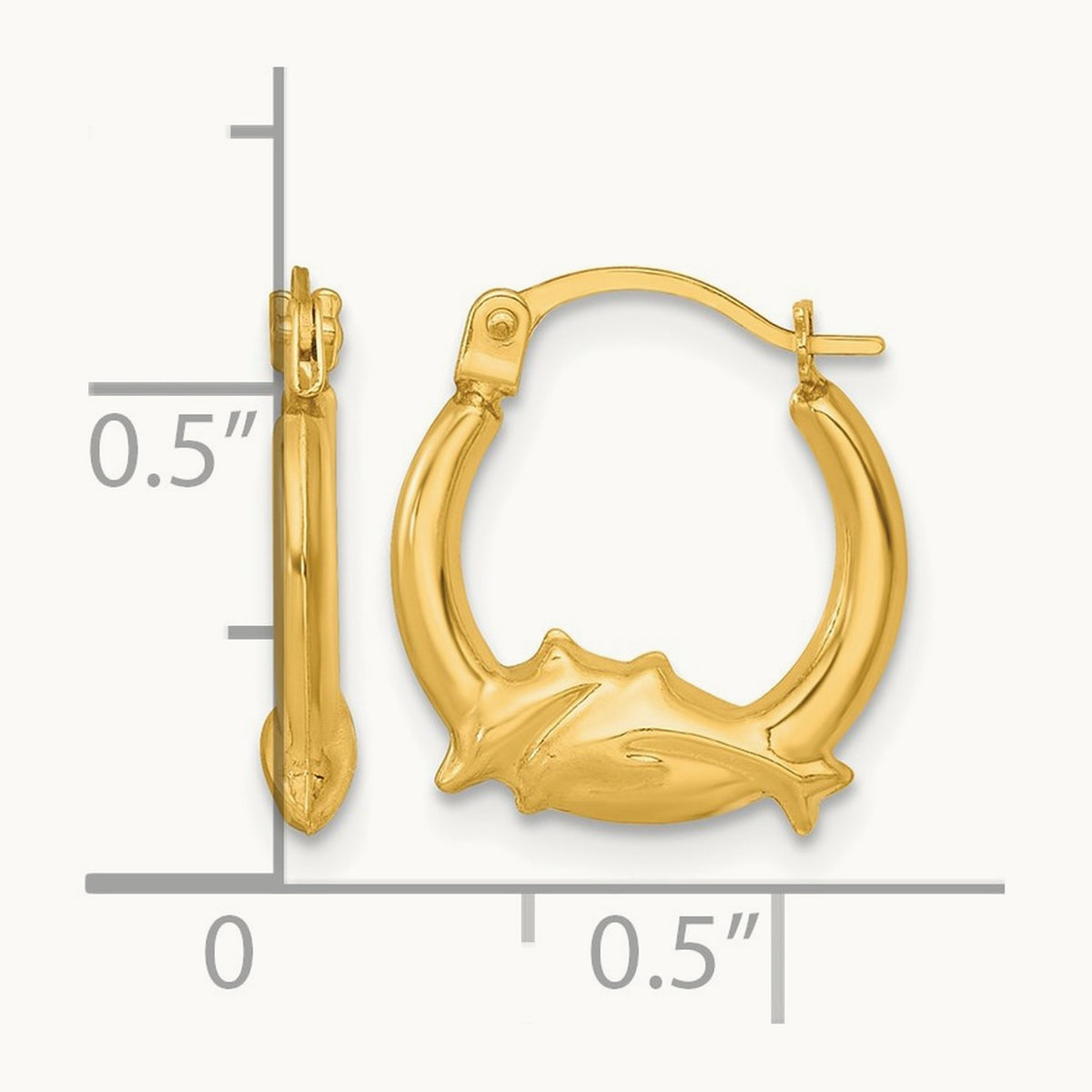 Polished Dolphins Hoop Earrings — photo set