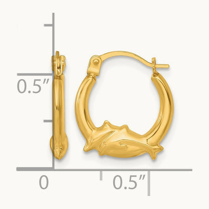 Polished Dolphins Hoop Earrings — photo set