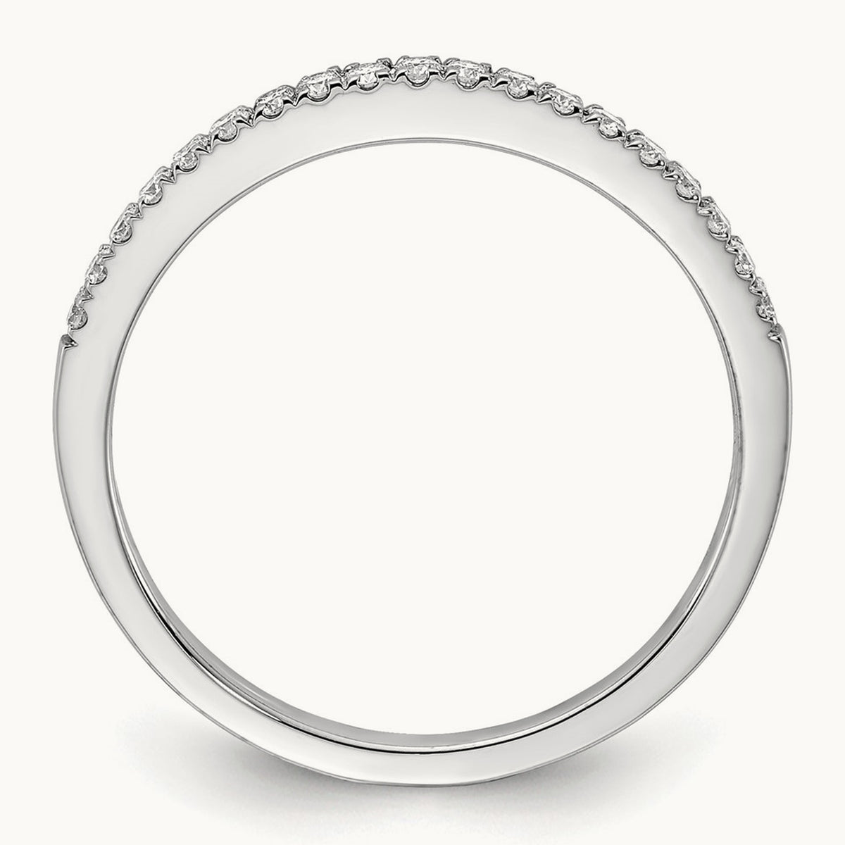 Diamond Wedding Band, 14K White Gold