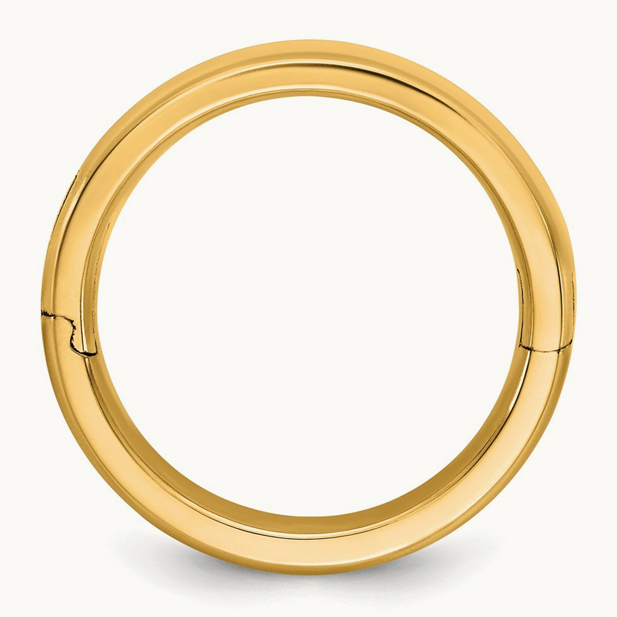 CLIQ Hinged Beveled Edge Wedding Band, 6mm, 14K Yellow Gold