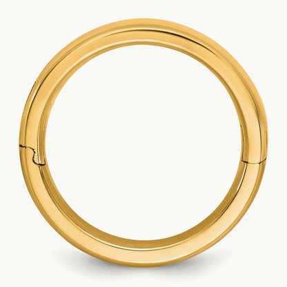 CLIQ Hinged Beveled Edge Wedding Band, 6mm, 14K Yellow Gold