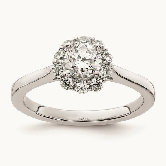 Round Halo Engagement Ring Mounting