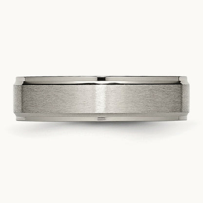 Brushed Center Ridged Edge Band — photo set