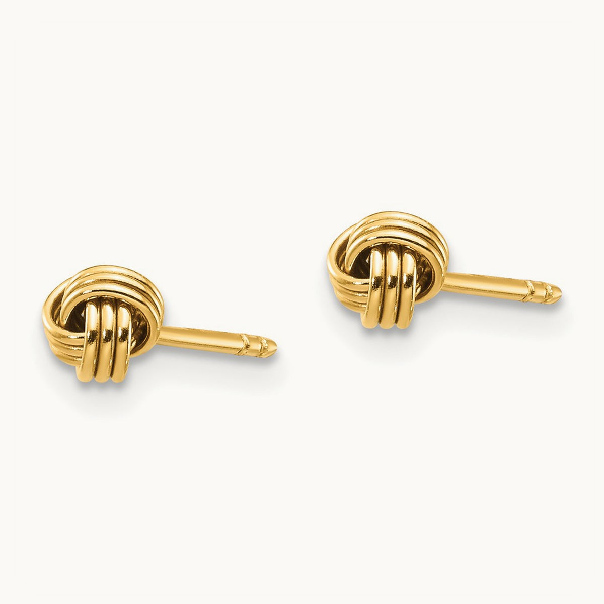 Madi K Polished Love Knot Post Earrings, 14K