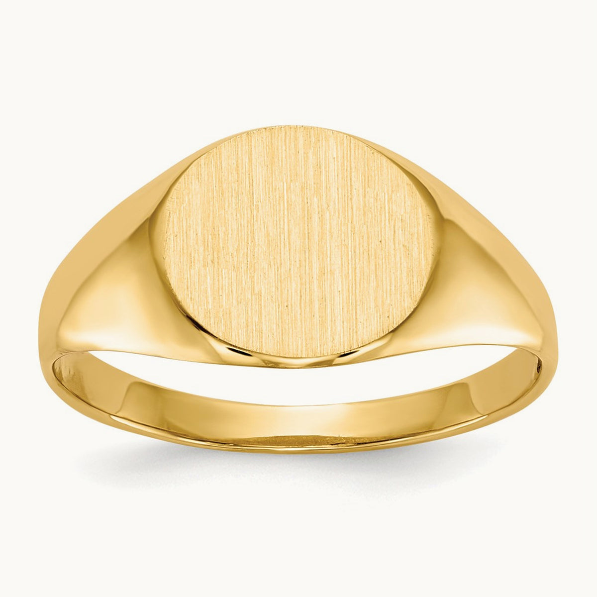 9.5x8. Open Back Signet Ring, 5mm, 14K