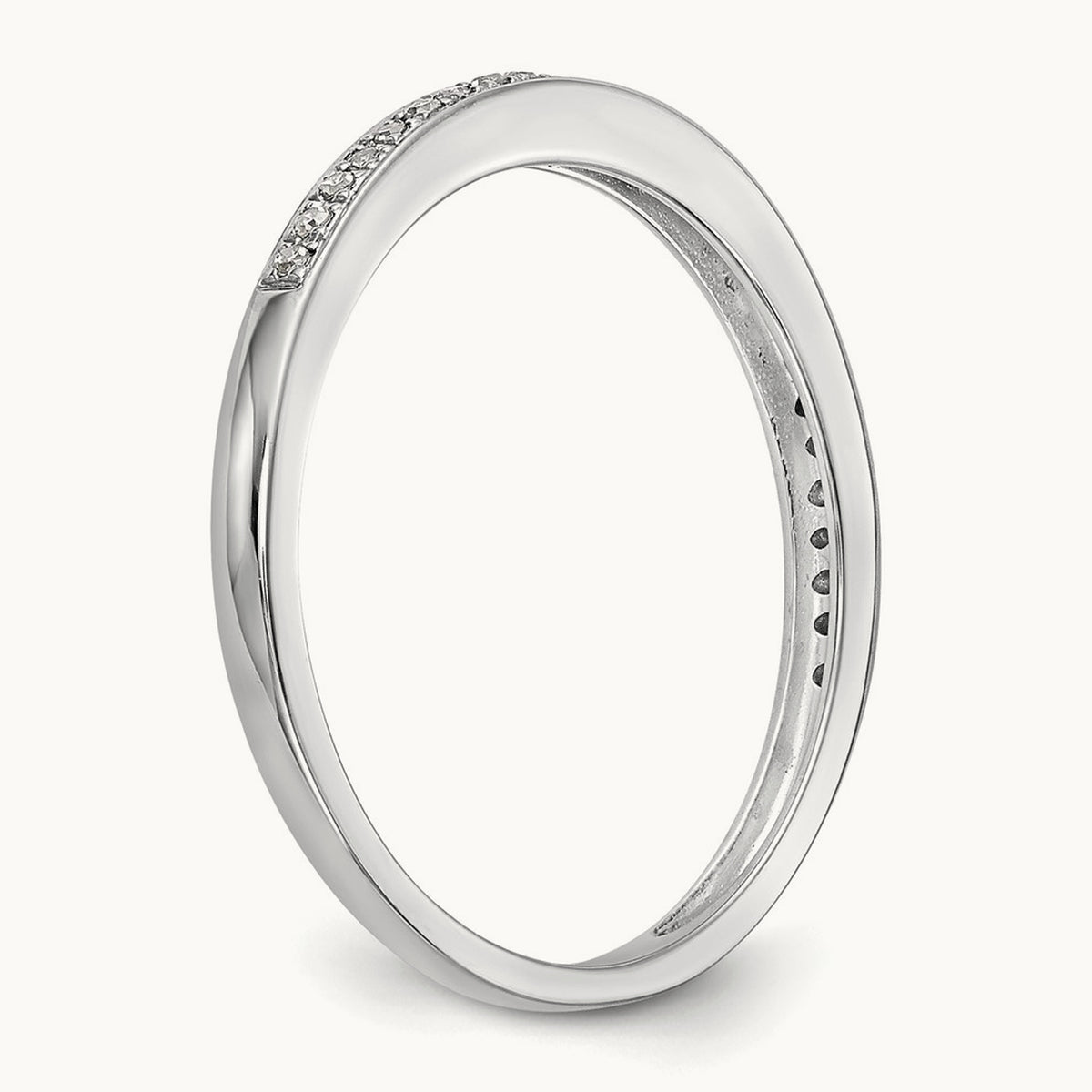 Diamond Wedding Band, 14K White Gold