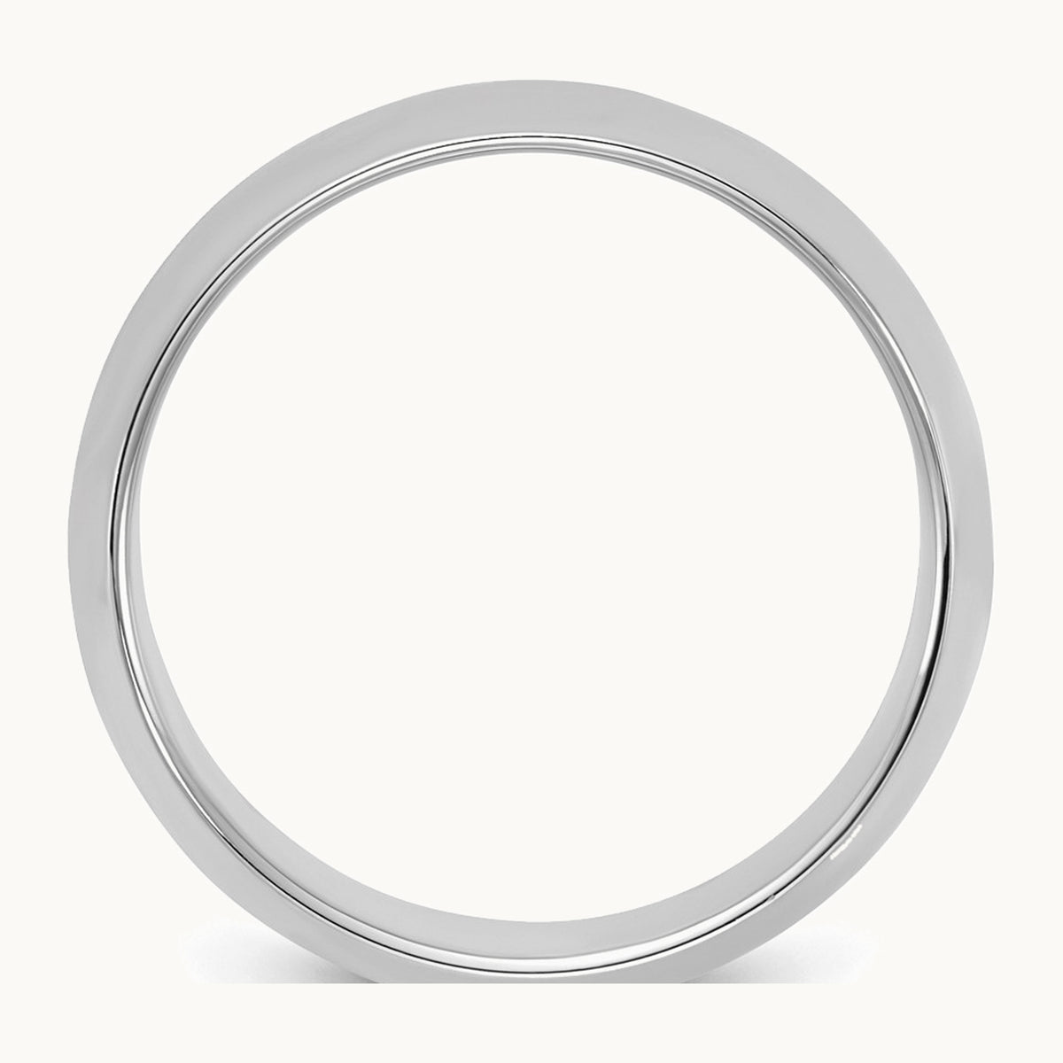 Rhodium-plated Half-Round Band — photo set
