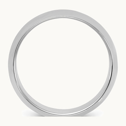 Rhodium-plated Half-Round Band — photo set