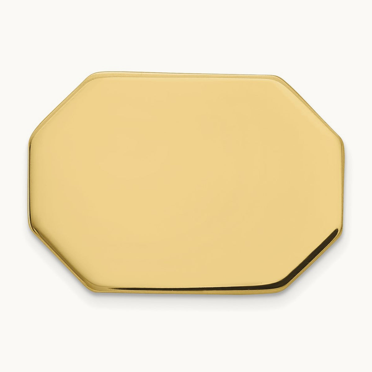Men's Rectangular Octagon Tie Tac — 14K Yellow Gold