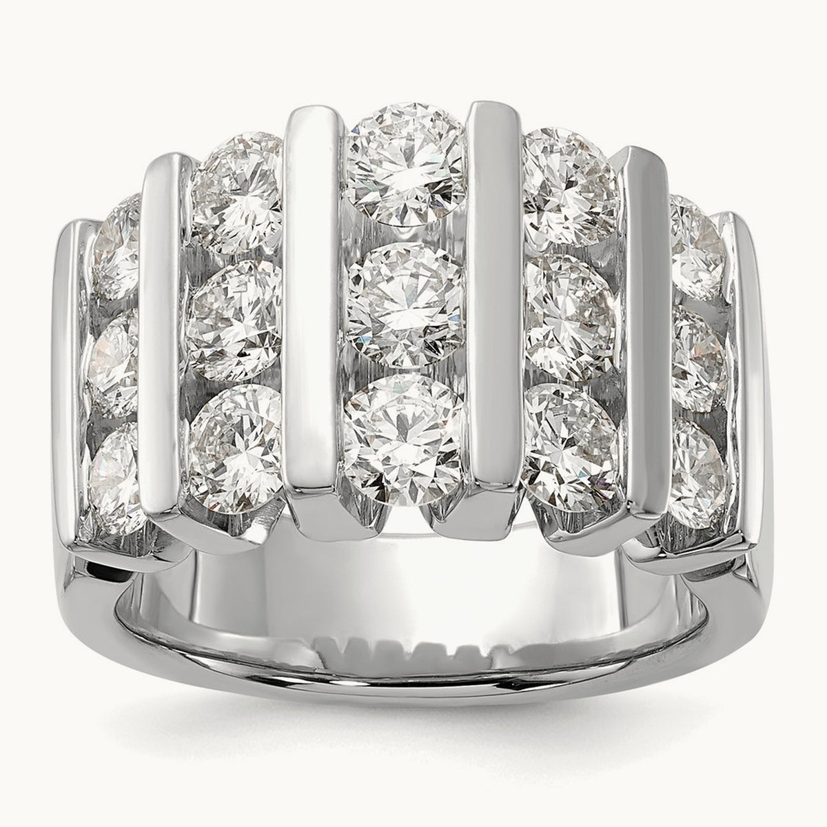 Fashion Band, 1.00-3.00 ct tw Lab-Grown Diamond — 3 ct, 14K White Gold