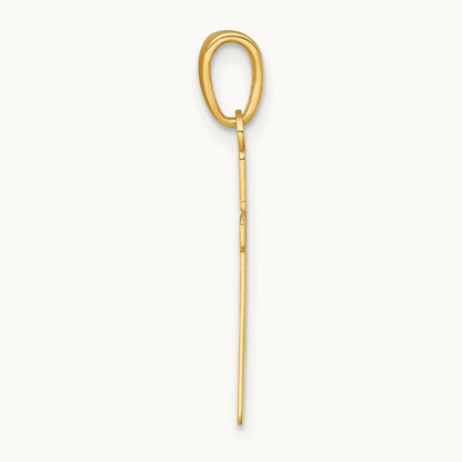 Polished Large Cross Charm, 14K