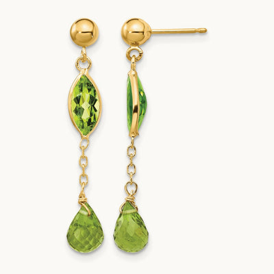 Peridot Post Earrings — photo set