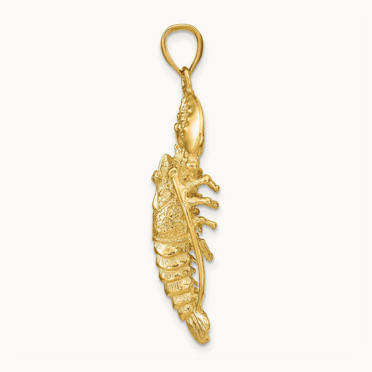 3D Lobster Pendant, 14K