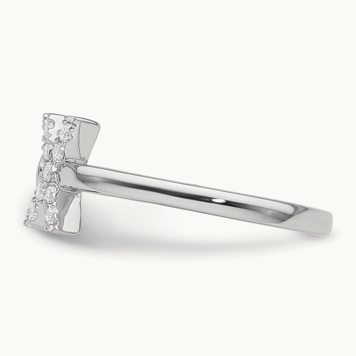 Initial X Adjustable Ring, 0.15 ct tw Lab-Grown Diamond