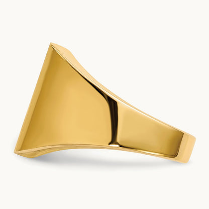 Open Back Mens Signet Ring — photo set