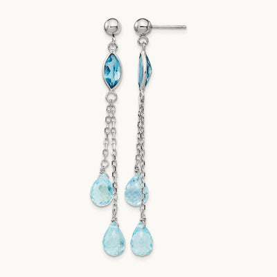 Blue Topaz Dangle Earrings — photo set