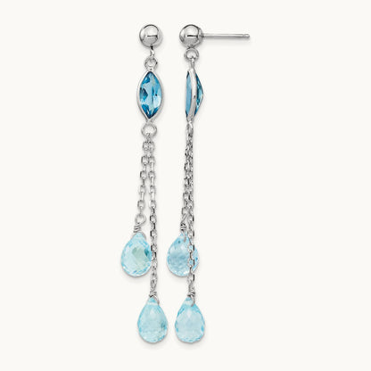 Blue Topaz Dangle Earrings — photo set