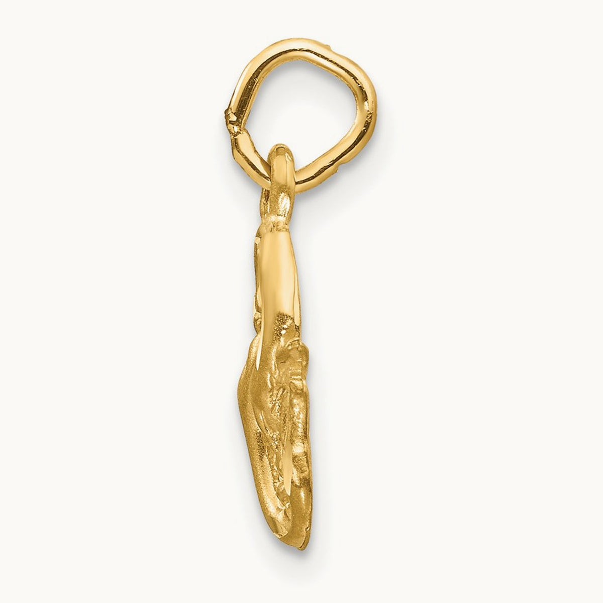 Satin Diamond-cut Pisces Zodiac Charm — 17mm