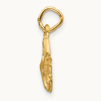 Satin Diamond-cut Pisces Zodiac Charm — 17mm