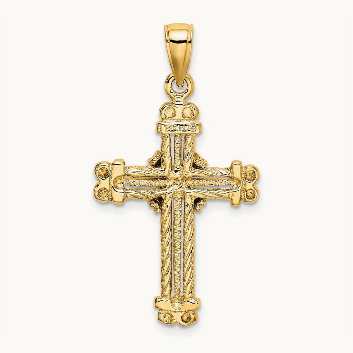 Polished / Textured Cross Pendant — photo set