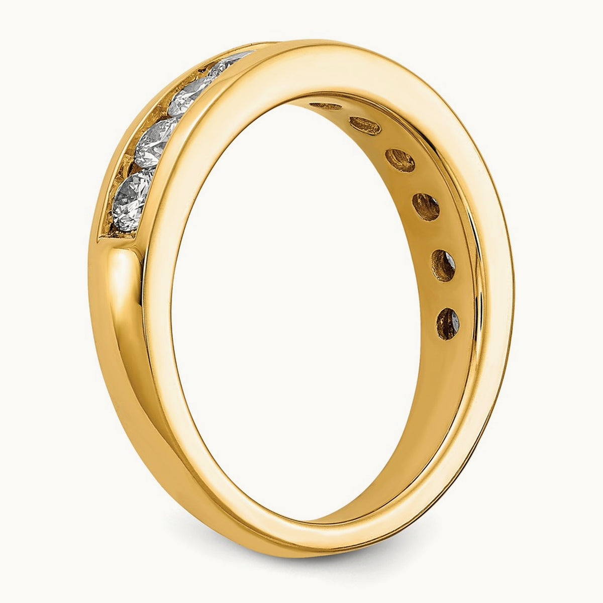 Channel Set Band, 0.10-1.00 ct tw Lab-Grown Diamond — 1 ct, 14K Yellow Gold