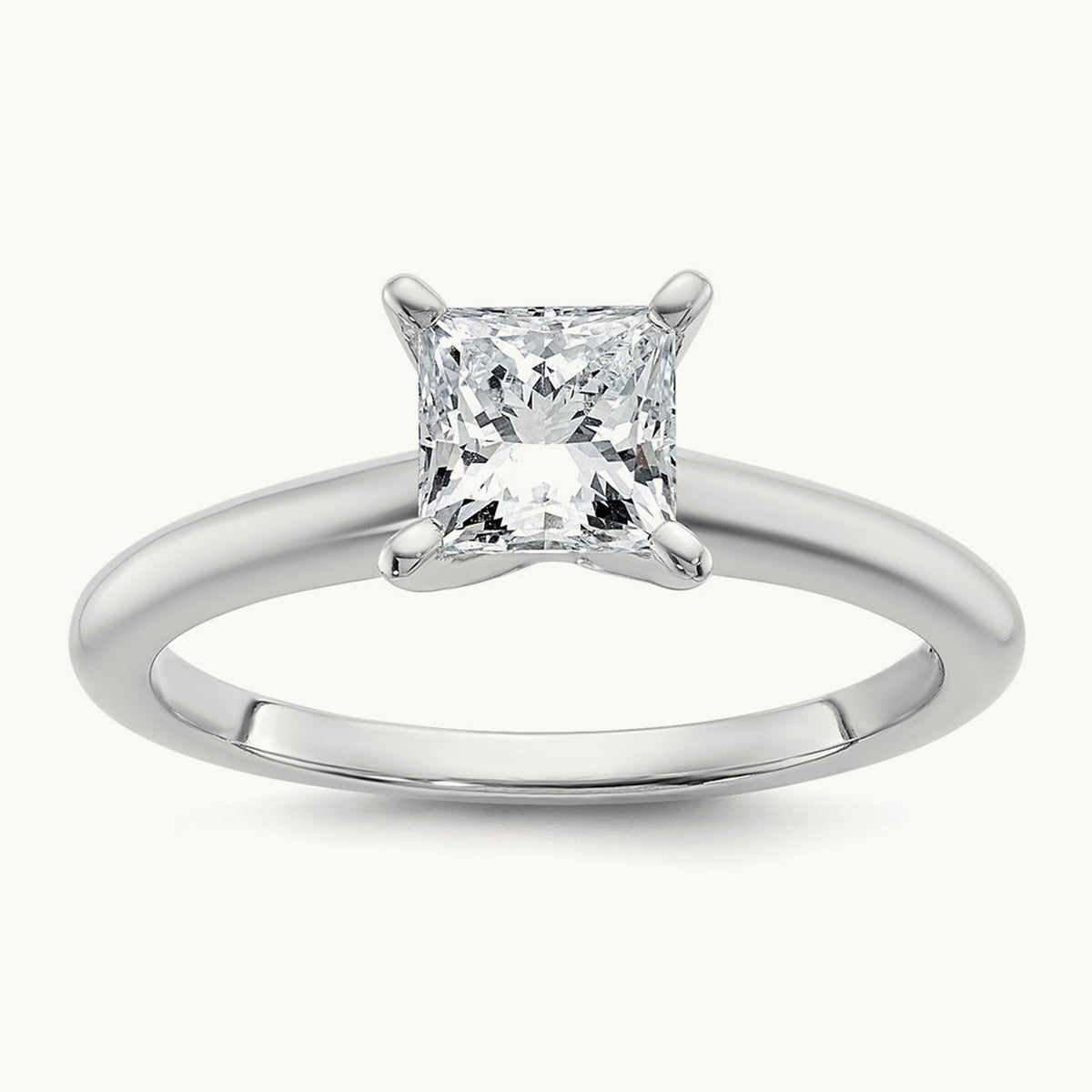 Princess 8X Ring, 1.00 ct tw Lab-Grown Diamond — 14K White Gold