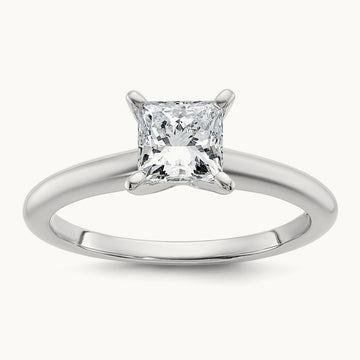 Princess 8X Ring, 1.00 ct tw Lab-Grown Diamond — 14K White Gold