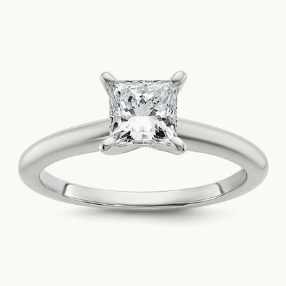 Princess 8X Ring, 1.00 ct tw Lab-Grown Diamond — 14K White Gold