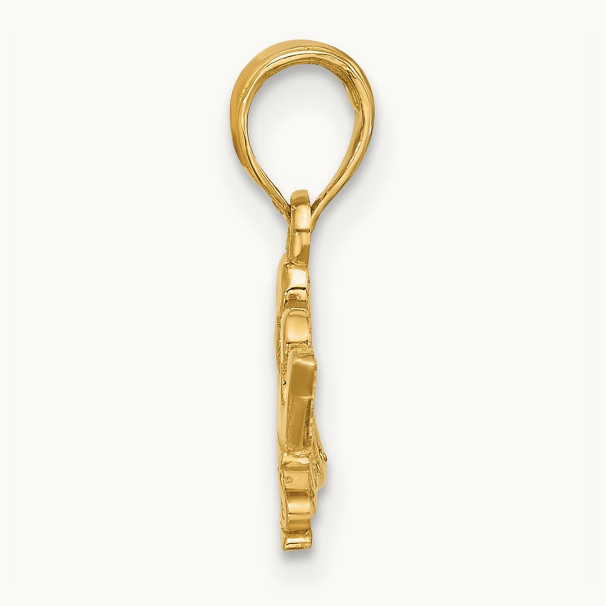 Polished PRINCESS Crown Charm, 14K