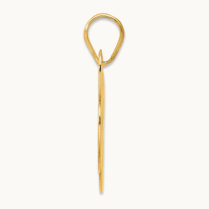 Polished Block Number 88 Pendant, 14K