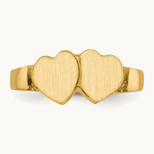 Closed Back Heart Signet Ring — photo set