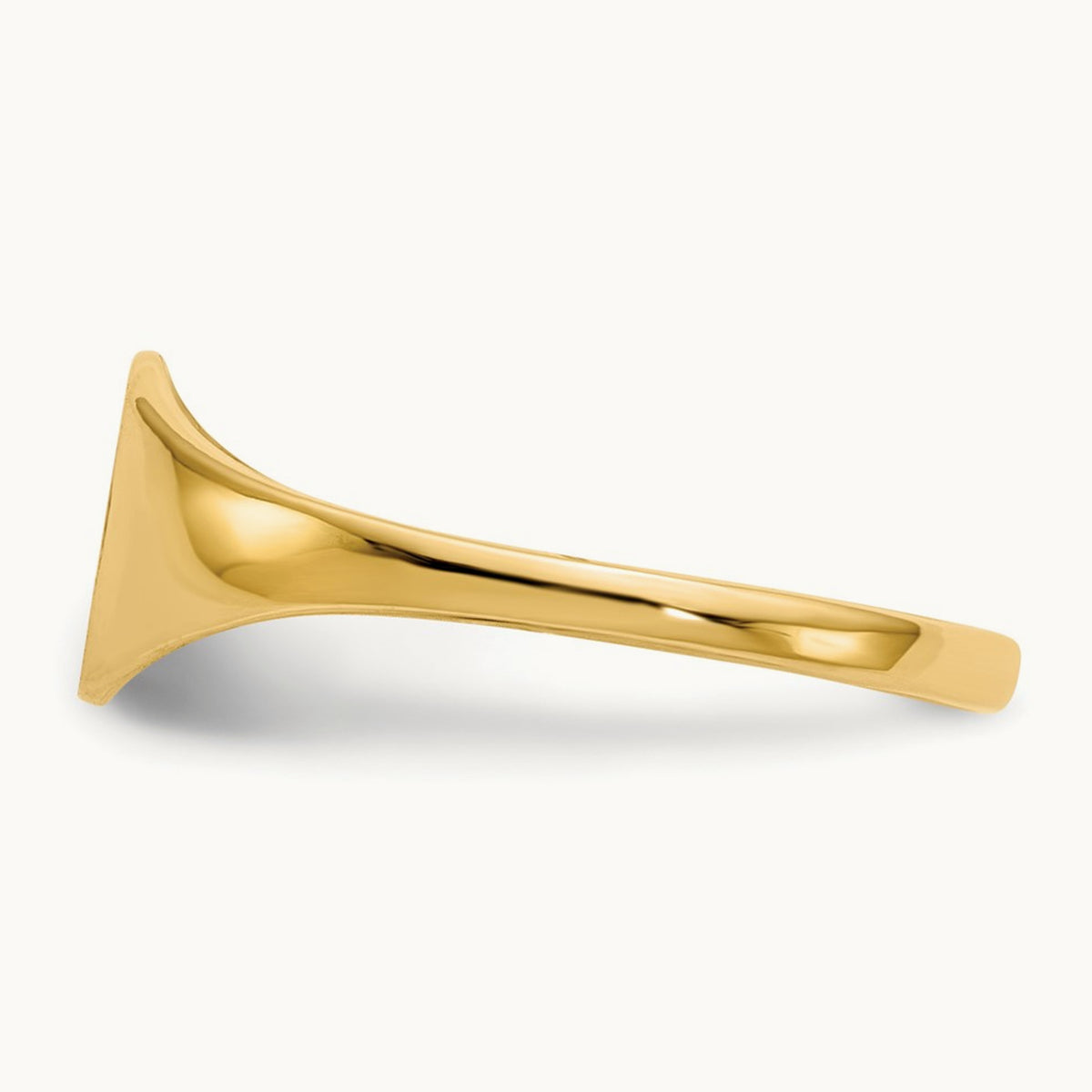 6.5x7. Closed Back Signet Ring, 5mm, 14K