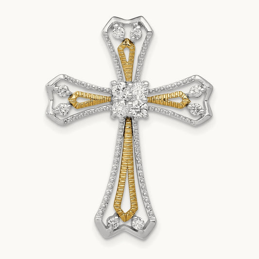 1/3ct. Diamond Cross Chain Slide — photo set