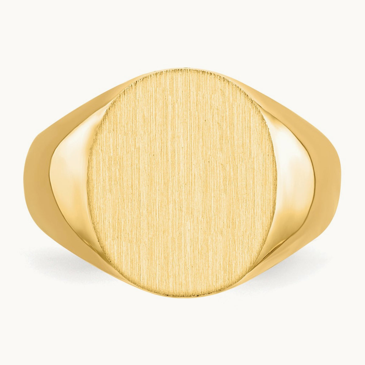 12.5x14. Closed Back Signet Ring, 0mm, 14K