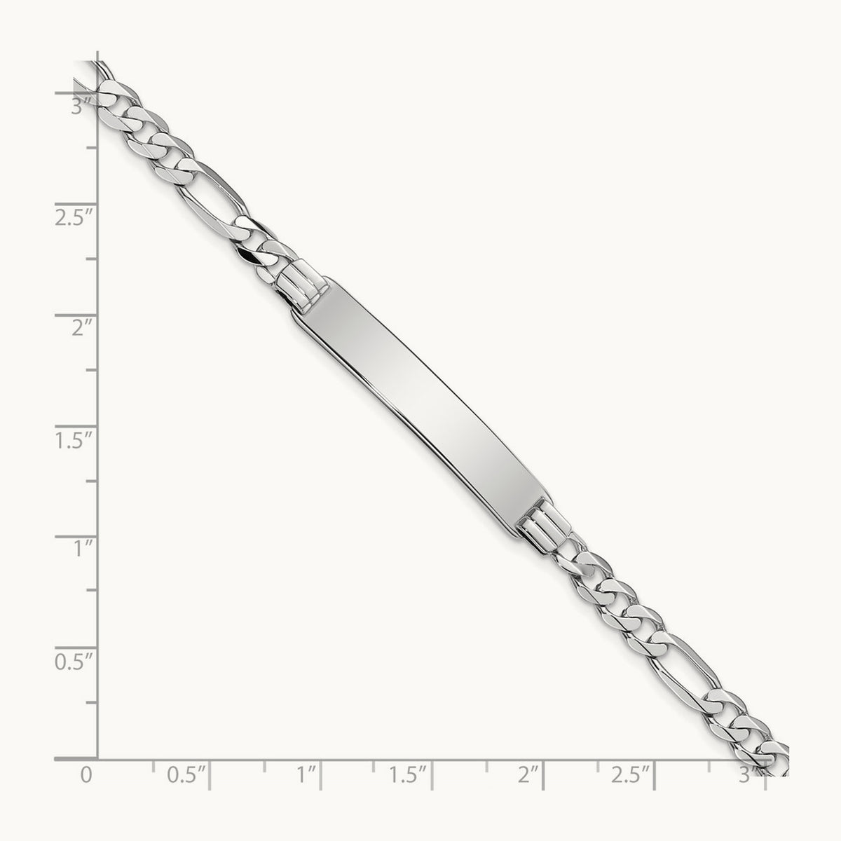WG Figaro Link ID Bracelet, 14K