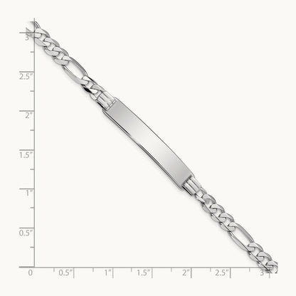 WG Figaro Link ID Bracelet, 14K
