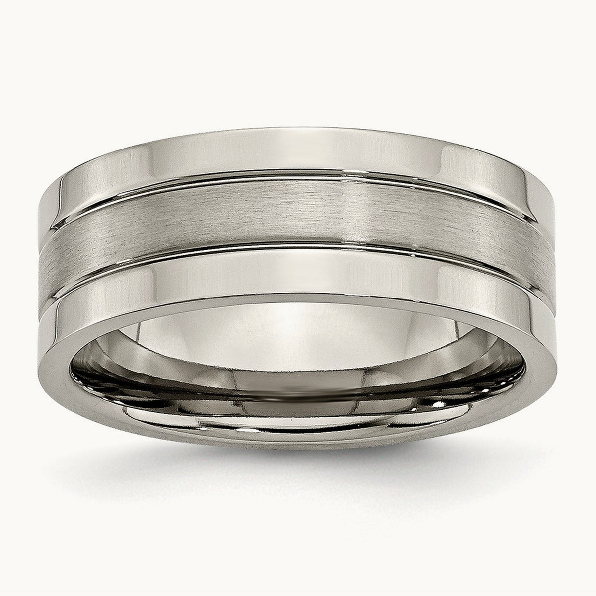 Brushed Center Grooved Band — photo set (2)